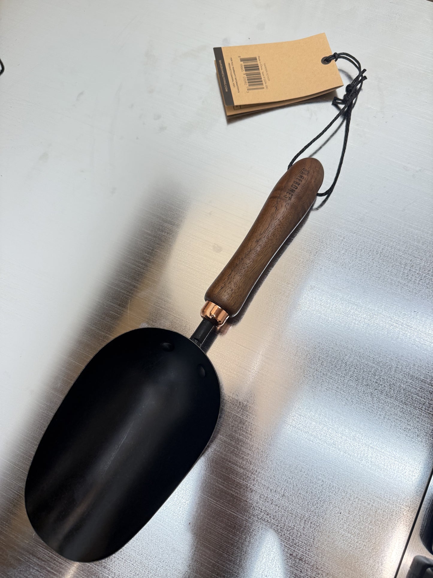 Garden Scoop with Walnut Handle